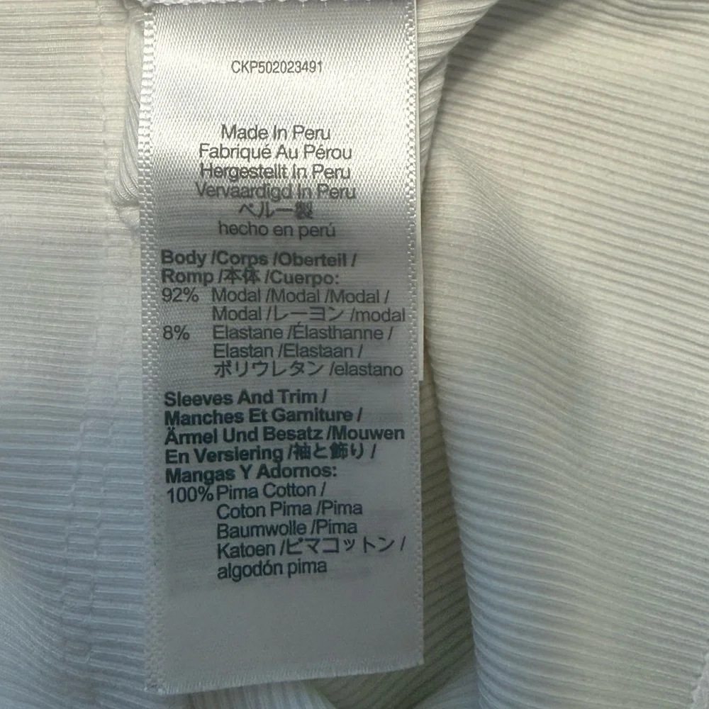 MADEWELL V-Neck Puff Sleeved Mixy Top Blouse NWT S Classic White